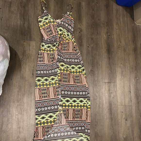 Aztec print high low dress - Picture 2 of 4